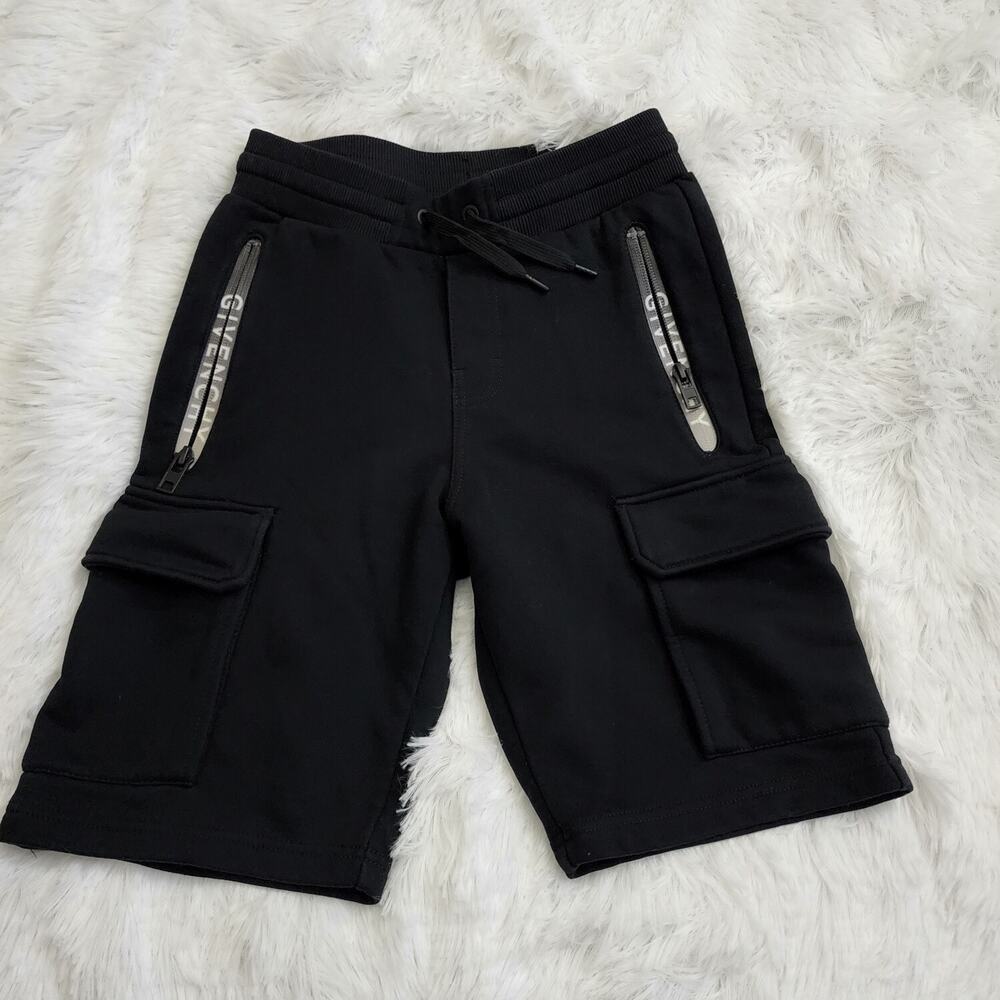 Givenchy Boy's Black Logo Tape Track Shorts size 10 NWT